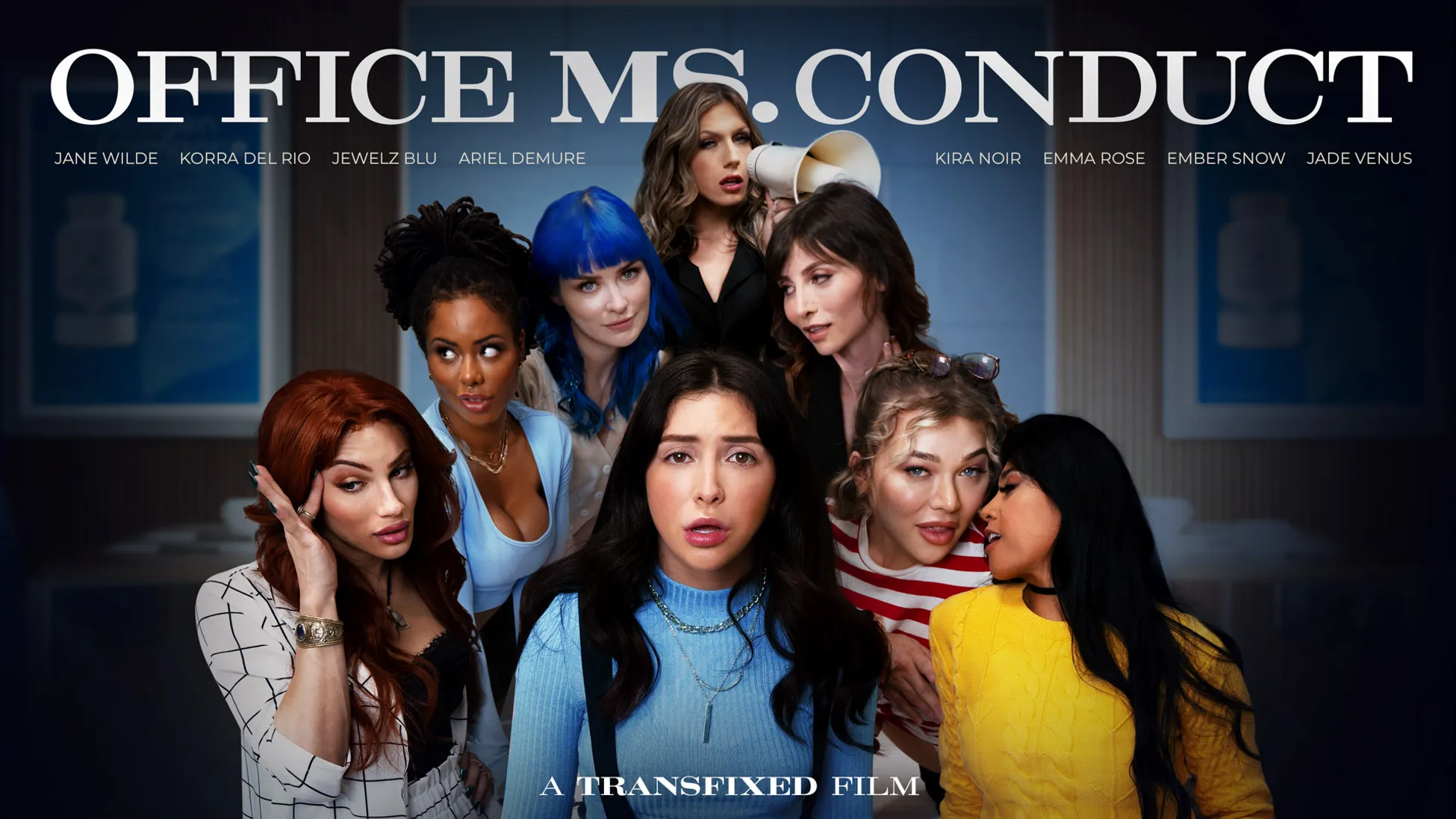 Transfixed – Office Ms. Conduct – Kira Noir, Jane Wilde, Jewelz Blu, Korra Del Rio, Emma Rose, Ember Snow, Ariel Demure & Jade Venus