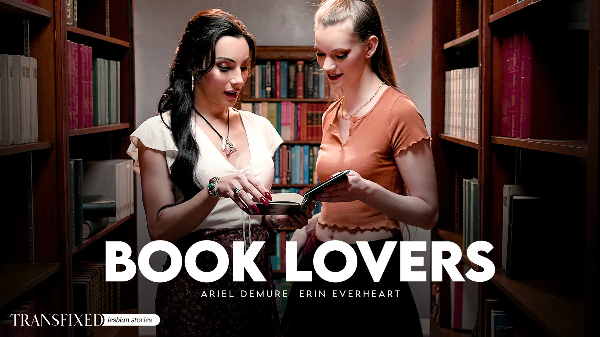 Shemale Fucks Shelf - Transfixed â€“ Book Lovers - Erin Everheart & Ariel Demure - ShemaleDreamTube